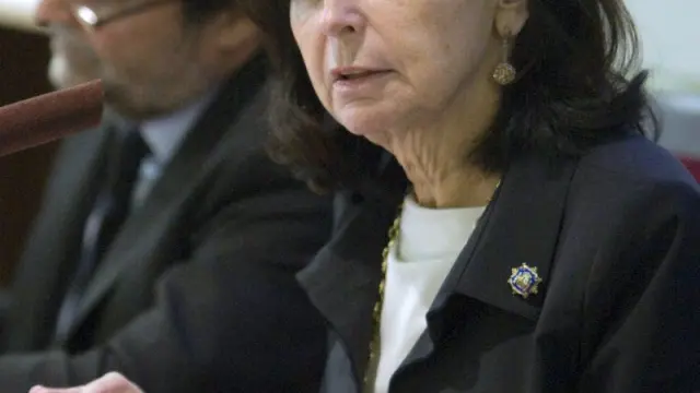 La presidenta del Tribunal Constitucional, María Emilia Casas, en Zaragoza