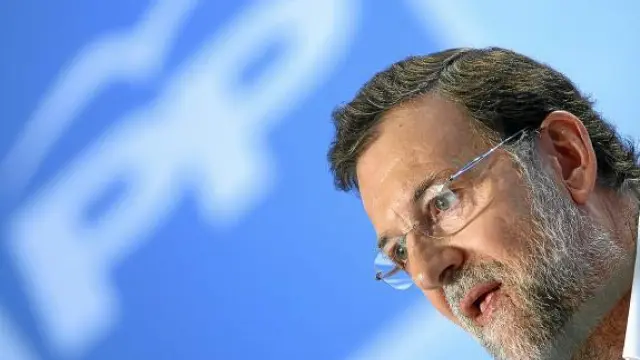 Mariano Rajoy, durante una comparecencia en la sede del PP en Barcelona, el pasado julio.