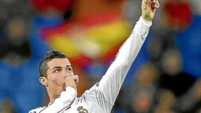 Cristiano Ronaldo celebra su gol marcado el pasado miércoles ante el Auxerre.