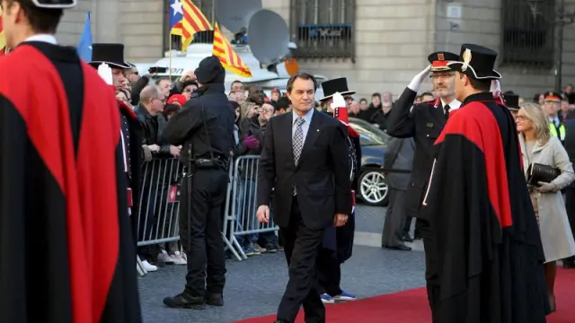 Artur Mas a su llegada a la ceremonia.
