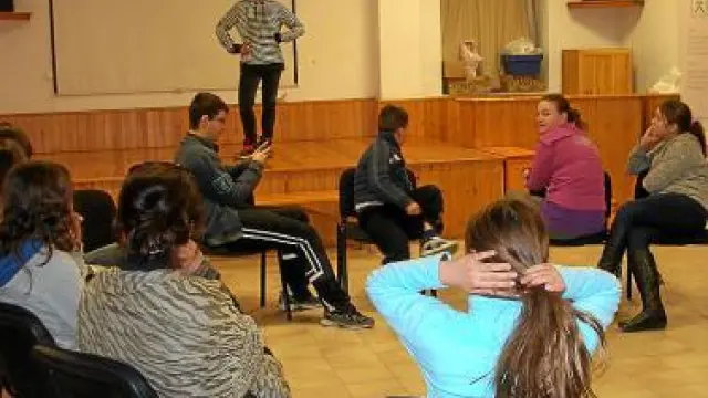 Los chavales participaron en un taller de interpretación.