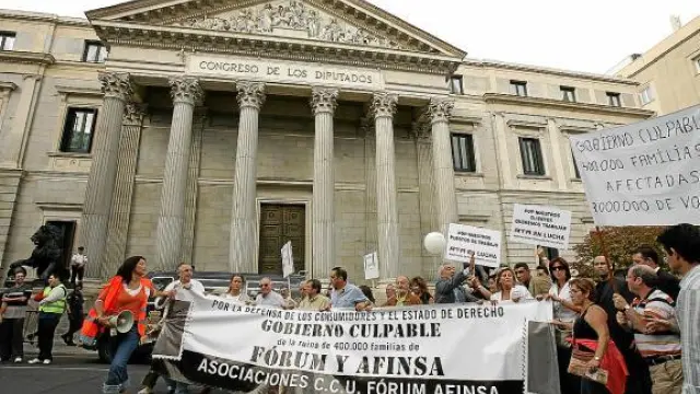 Imagen de archivo de la manifestación convocada en 2006 en Madrid por los afectados.