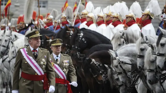 El Rey, durante la celebración de la Pascua Militar