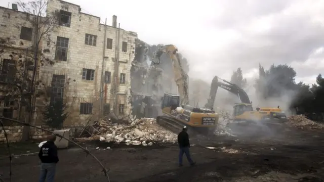 Demolición del Hotel Shepherd de Jerusalén
