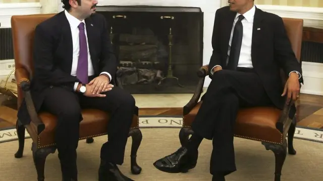 Hariri en su reunión con Obama.