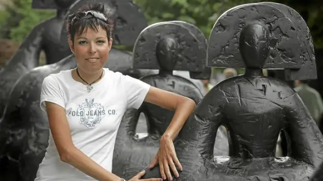 Maribel Moreno, justo antes de viajar a Pekín, en julio de 2008.