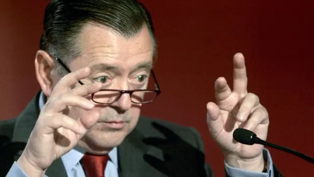 El consejero delegado de Banco Santander Alfredo Sáenz, en 2007