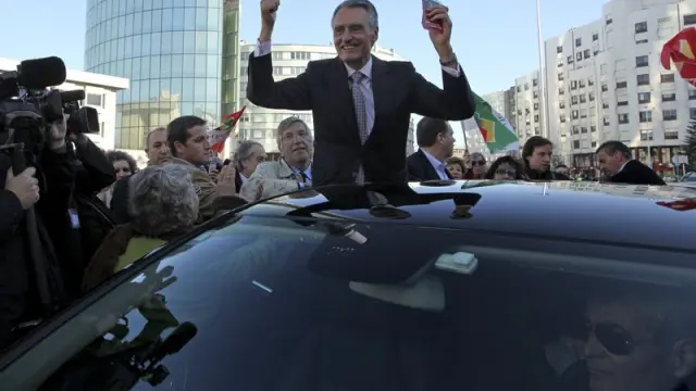 Cavaco durante un acto electoral.