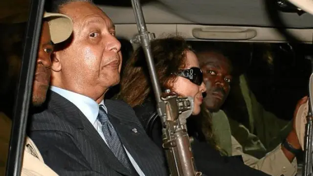 El ex dictador Duvalier, a su llegada el pasado domingo a Puerto Príncipe.