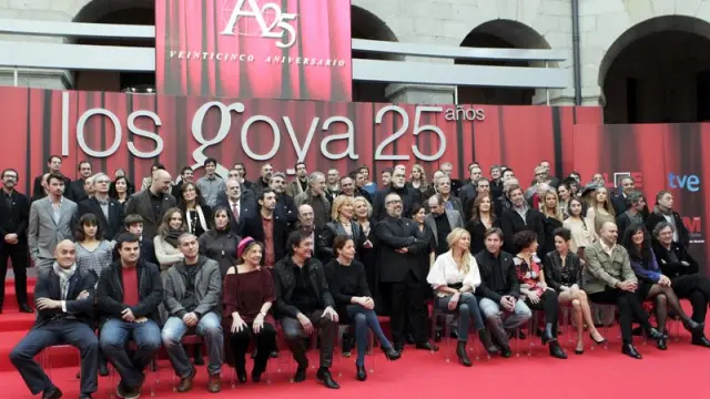 Foto de familia de los candidatos a los premios Goya