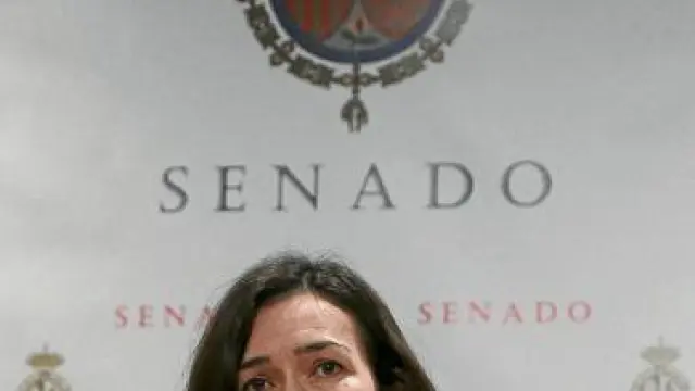 Ángeles González Sinde, ayer en el Senado.