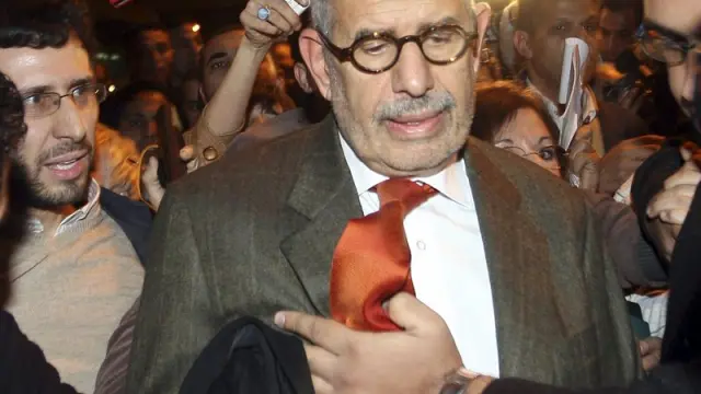 El premio nobel de la paz y dirigente de la oposición egipcia Mohamed el Baradei