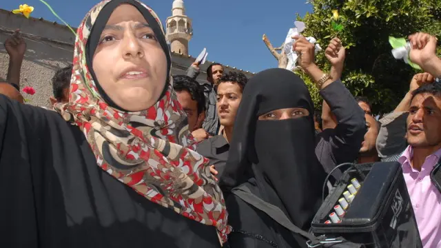 Manifestaciones en las calles de la capital de Yemen