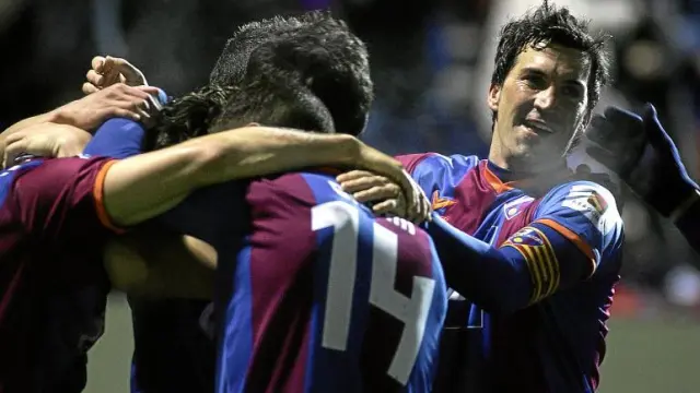 La cara de felicidad de Sorribas tras el gol conseguido in extremis por Camacho habla por si sola.