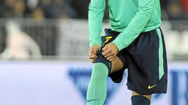 Gerard Piqué, en el partido del miércoles en Almería.