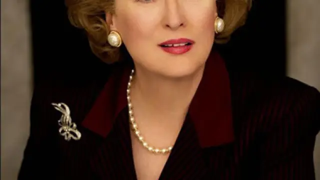 Meryl Streep caracterizada de la dama de hierro