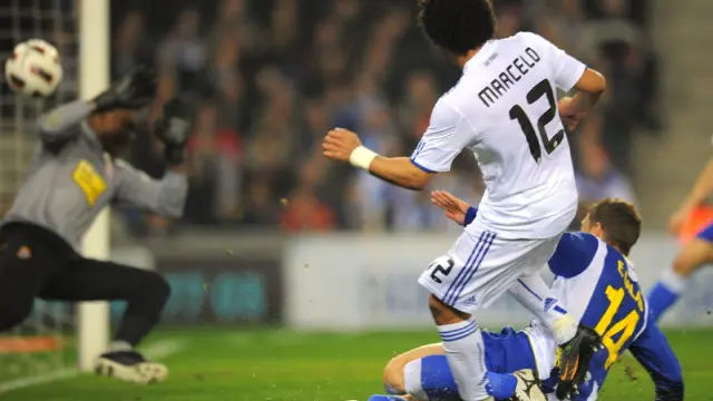 Marcelo anotó el gol de la victoria madridista