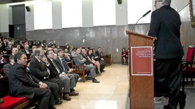 Manuel Marín, ayer en la Facultad de Derecho.