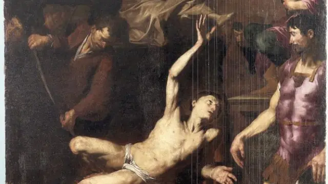 El cuadro 'El martirio de San Lorenzo', que ahora está siendo restaurado en el Prado.