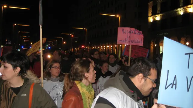 El centro de la manifestación