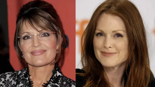 La ex gobernadora de Alaska, Sarah Palin, y la actriz Julianne Moore