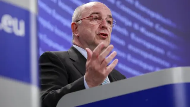 El comisario europeo de Competencia, Joaquín Almunia