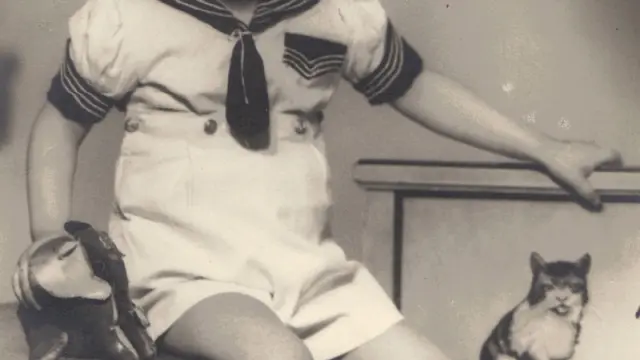 Ángel Guinda con tres años en 1951.