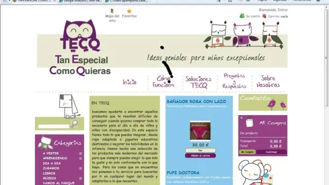 Imagen del a web Tanespecialcomoquieras.com
