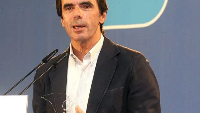 José María Aznar, durante su intervención en el acto político celebrado en Guadalajara