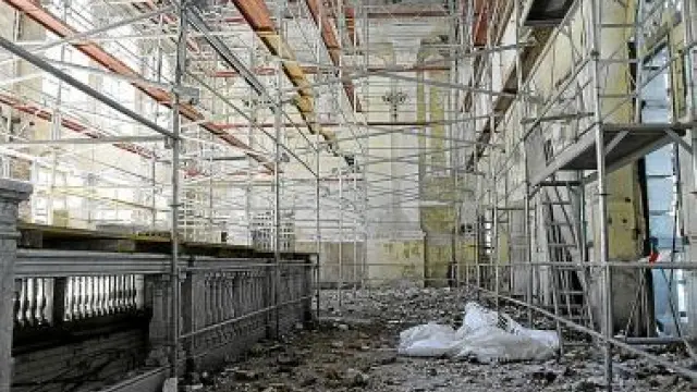 Imagen de archivo del interior del edificio en obras.