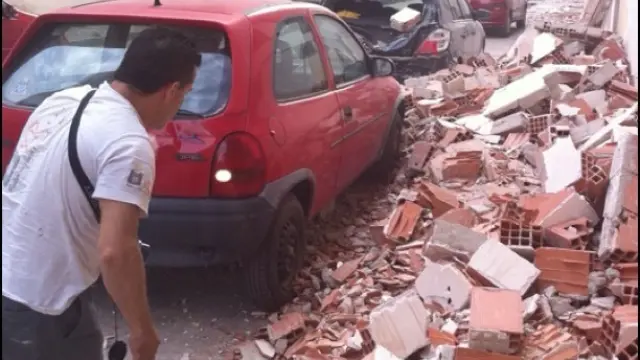 Imagen de los destrozos ocasionados por el terremoto en Lorca