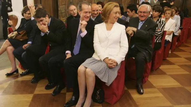Rudi durante el acto de investidura de Ana Alós como alcaldesa de Huesca