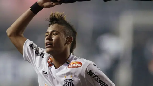 Neymar, jugador del Santos