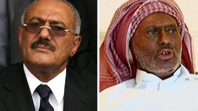 El presidente de Yemen, Alí Abdalá Saleh, antes y después del atentado