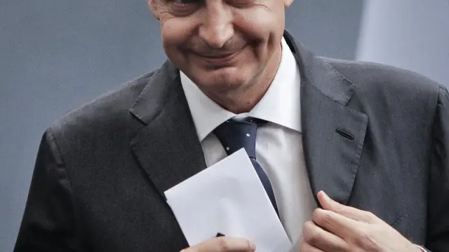 El jefe del Ejecutivo, José Luis Rodríguez Zapatero, tras anunciar la remodelación de su gabinete