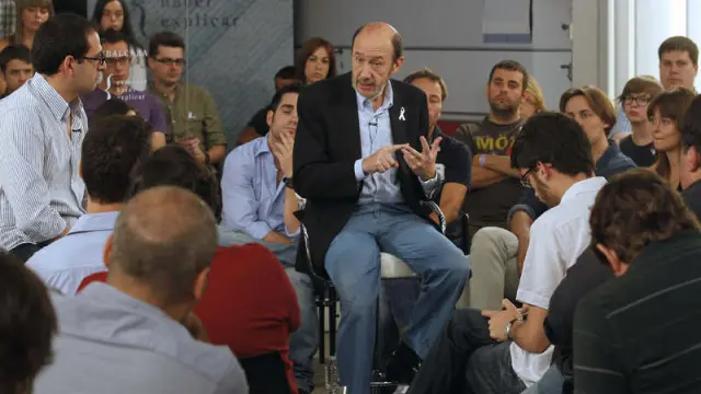 El candidato del PSOE a la presidencia del Gobierno, Alfredo Pérez Rubalcaba
