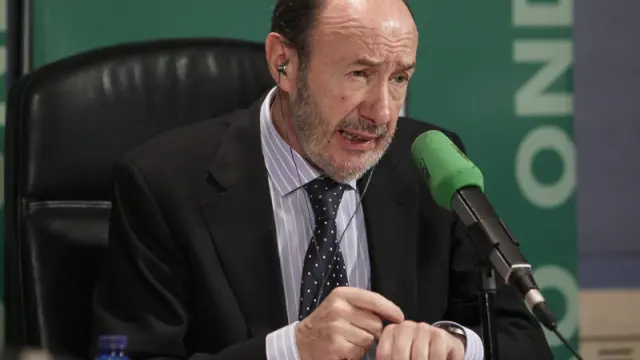 El candidato socialista a la Presidencia del Gobierno, Alfredo Pérez Rubalcab