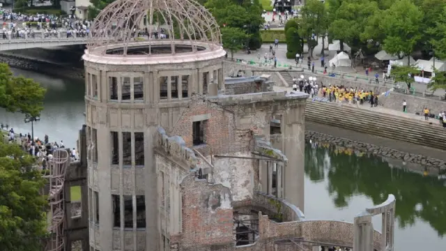 Homenaje a las víctimas de la bomba de Hiroshima