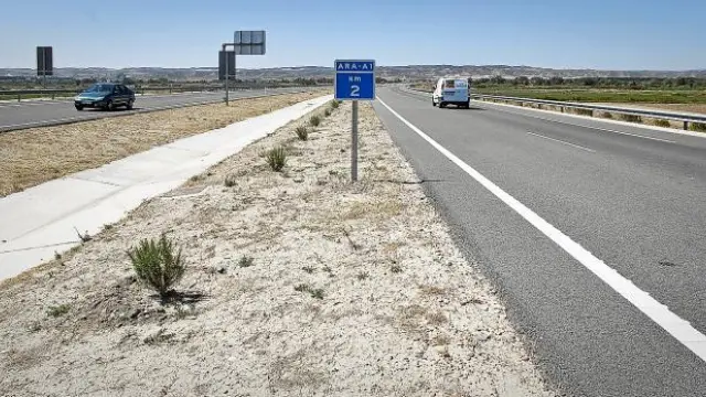 Imagen de archivo de una carretera aragonesa