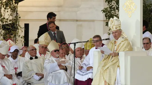 El cardenal arzobisbo de Madrid, Antonio María Rouco Varela, durante la homilía