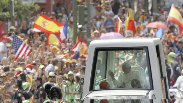 Llegada a Madrid de Benedicto XVI