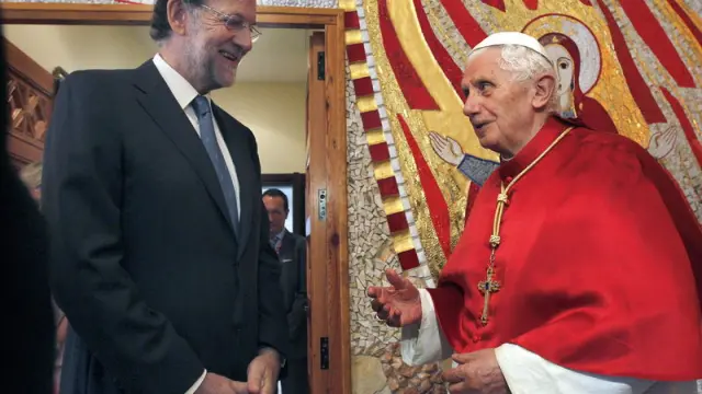 El Papa en su reunión con Rajoy