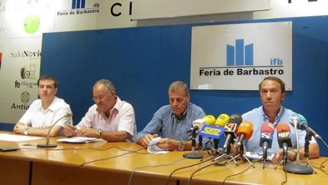 Fernando Salinas, Rosendo Guiral, Antonio Cosculluela y Jesús Lobera, en la presentación de Ferma.