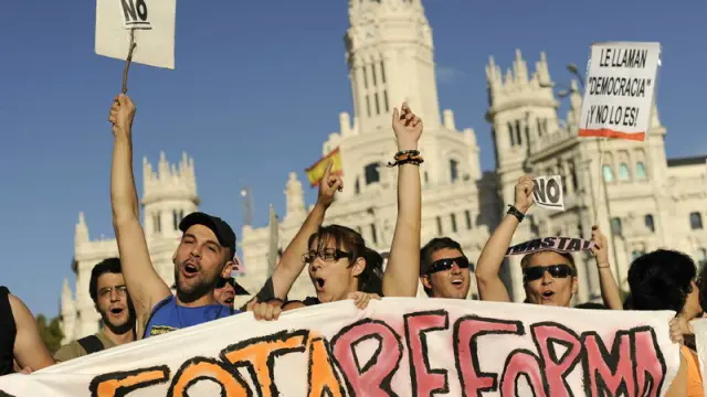 Protesta del 15-M en Madrid