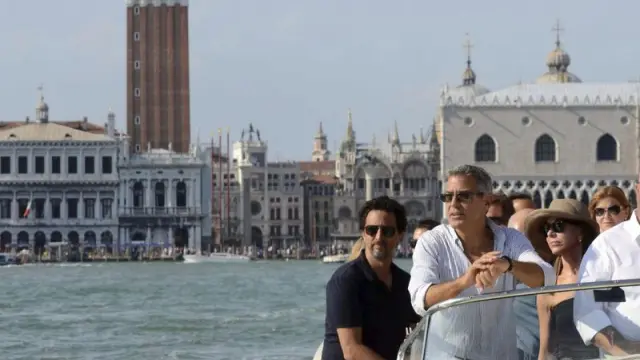 George Clooney llega a la ciudad de los canales