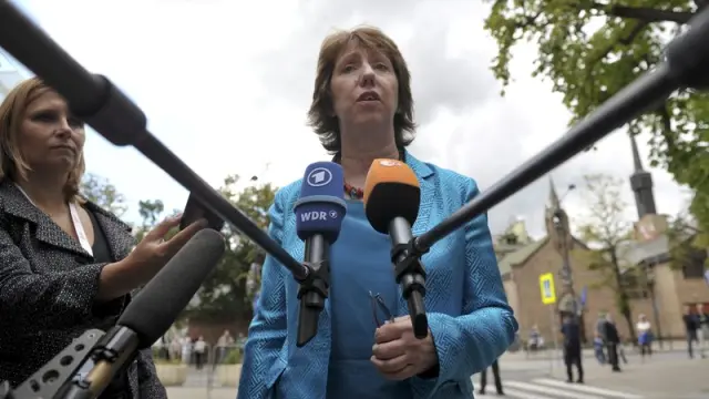 La alta representante de la UE, Catherine Ashton, en Sopot (Polonia)