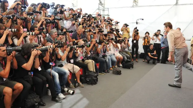 Decenas de fotógrafos, en el photocall del festival