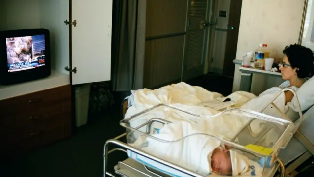 Madre e hijo en el hospital Sibley de Washington en el momento exacto del atentado