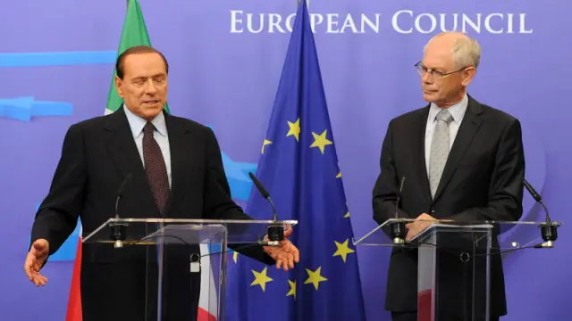 Berlusconi y Van Rompuy, en una imagen de archivo