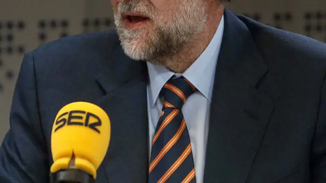 El presidente del PP, Mariano Rajoy, durante la entrevista